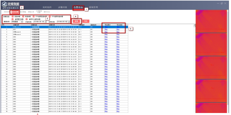 灵蜂智能红外热像平台历史数据